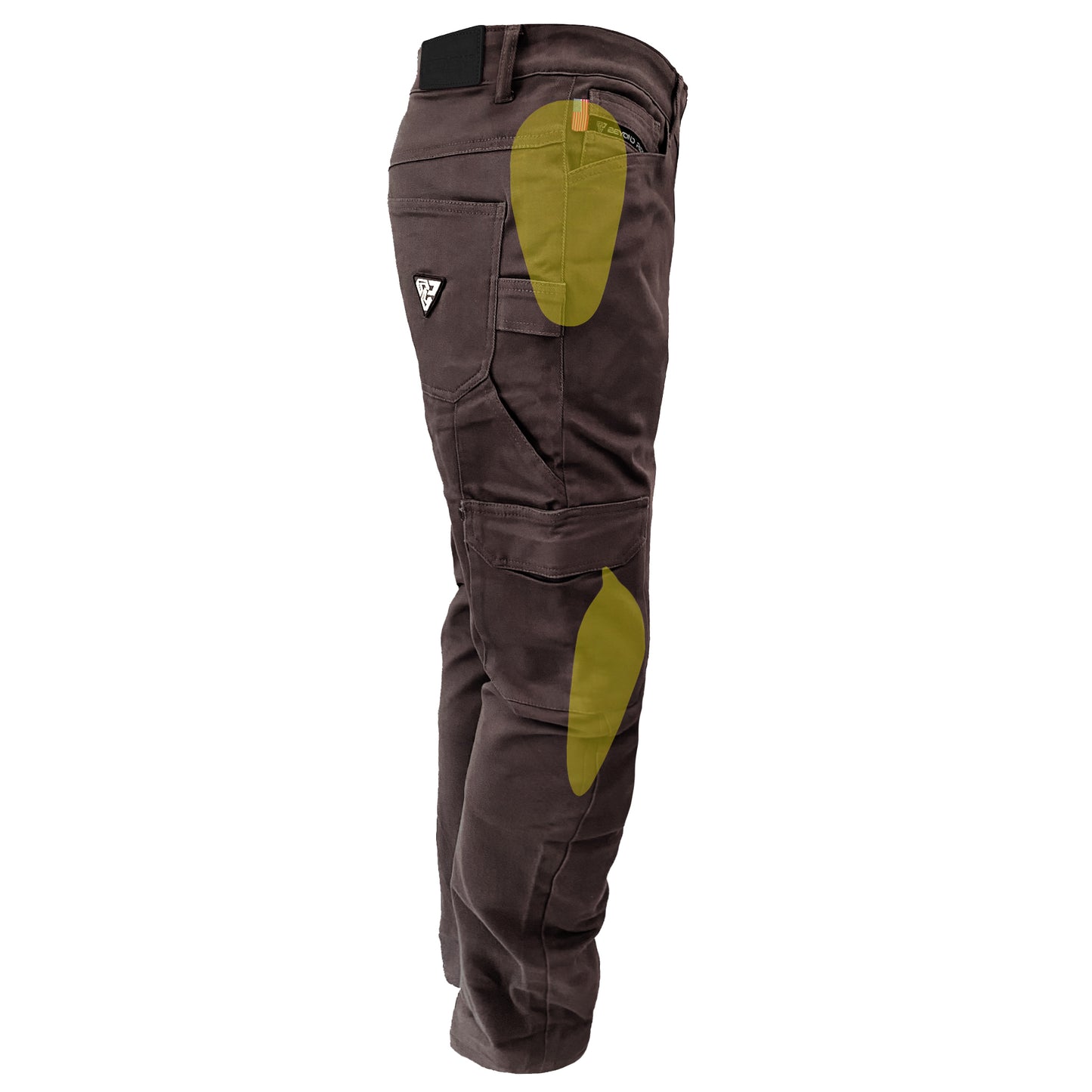 Loose Fit Cargo Pants (Extra Wide) - Dark Coffee with Pads