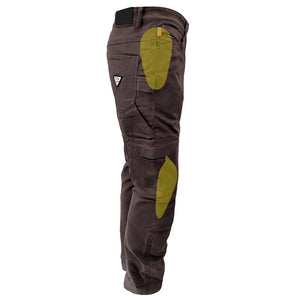 Loose Fit Cargo Pants - Dark Coffee with Pads