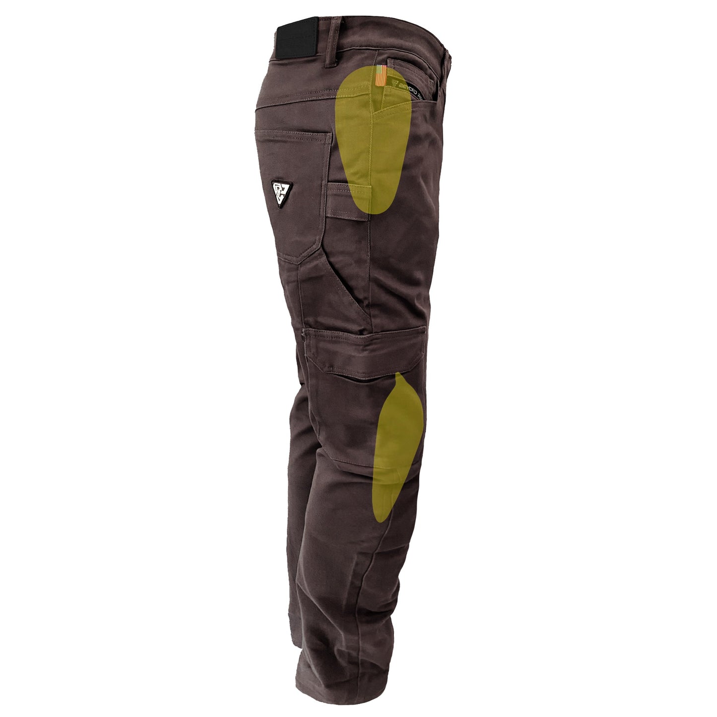 SALE Loose Fit Cargo Pants (Extra Wide) - Dark Coffee with Pads