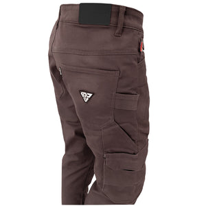Relaxed Fit Cargo Pants - Dark Coffee with Pads ‌