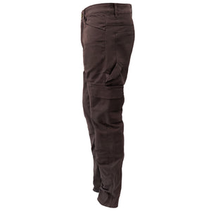 Straight Leg Cargo Pants - Dark Coffee with Pads