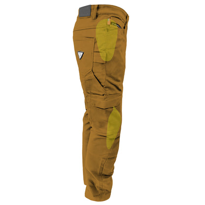 Loose Fit Cargo Pants (Extra Wide) - Light Brown Solid with Pads