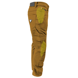 Loose Fit Cargo Pants - Light Brown Solid with Pads