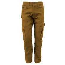 Relaxed Fit Cargo Pants - Light Brown Solid with Pads