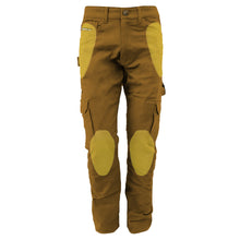 Relaxed Fit Cargo Pants - Light Brown Solid with Pads