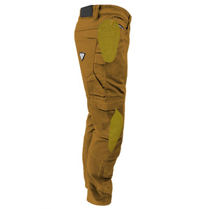 Relaxed Fit Cargo Pants - Light Brown Solid with Pads
