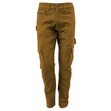 Straight Leg Cargo Pants - Light Brown Solid with Pads