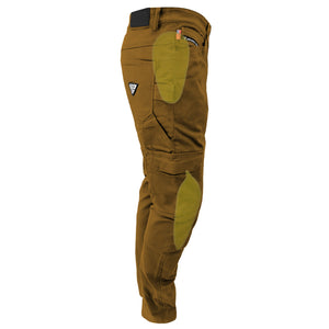 Straight Leg Cargo Pants - Light Brown Solid with Pads