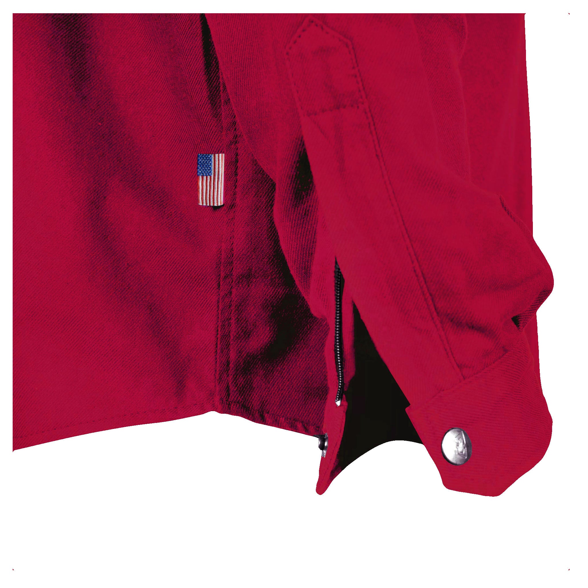 Protective Flannel Shirt - Red Maroon Solid with Pads