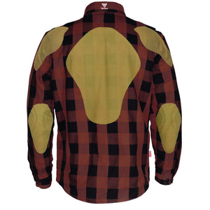 Protective Flannel Shirt - Brown Checkered with Pads