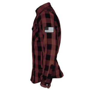 Protective Flannel Shirt - Brown Checkered with Pads