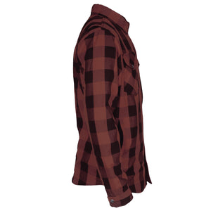 Protective Flannel Shirt - Brown Checkered with Pads