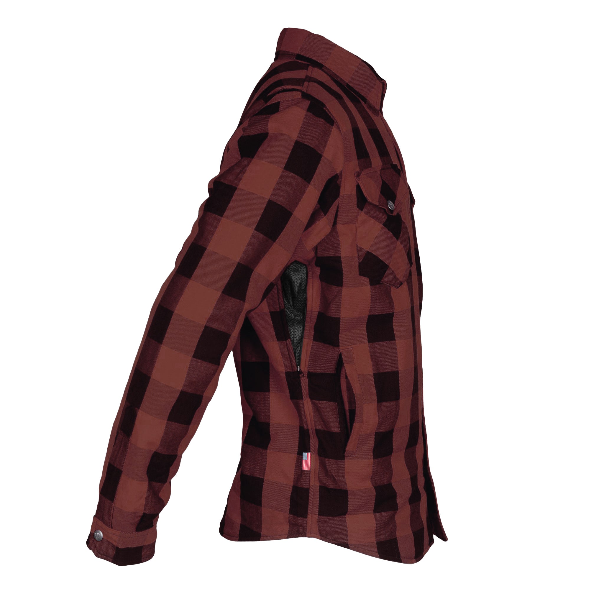 Protective Flannel Shirt - Brown Checkered with Pads