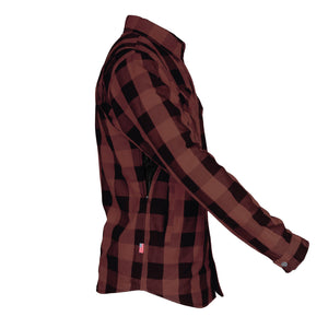 Protective Flannel Shirt - Brown Checkered with Pads