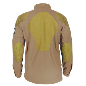 Protective Flannel Shirt - Camel Solid with Pads