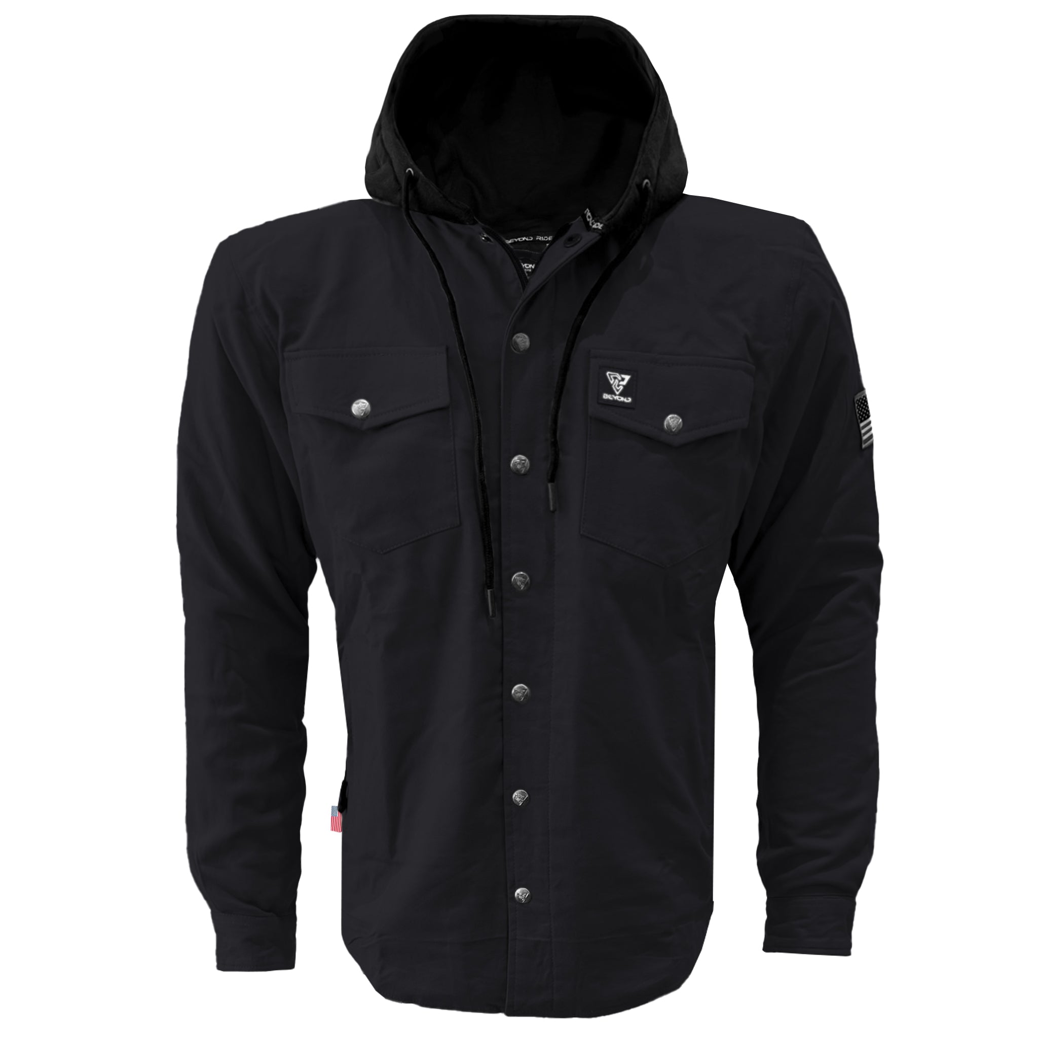 Protective Canvas Jacket for Men - Black with Pads – Beyond Riders