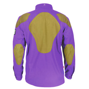 Protective Flannel Shirt - Purple Solid with Pads