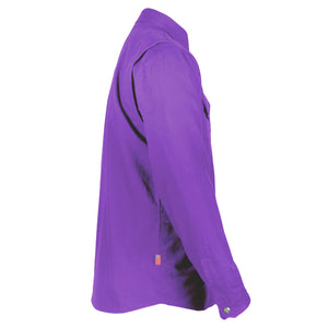 Protective Flannel Shirt - Purple Solid with Pads