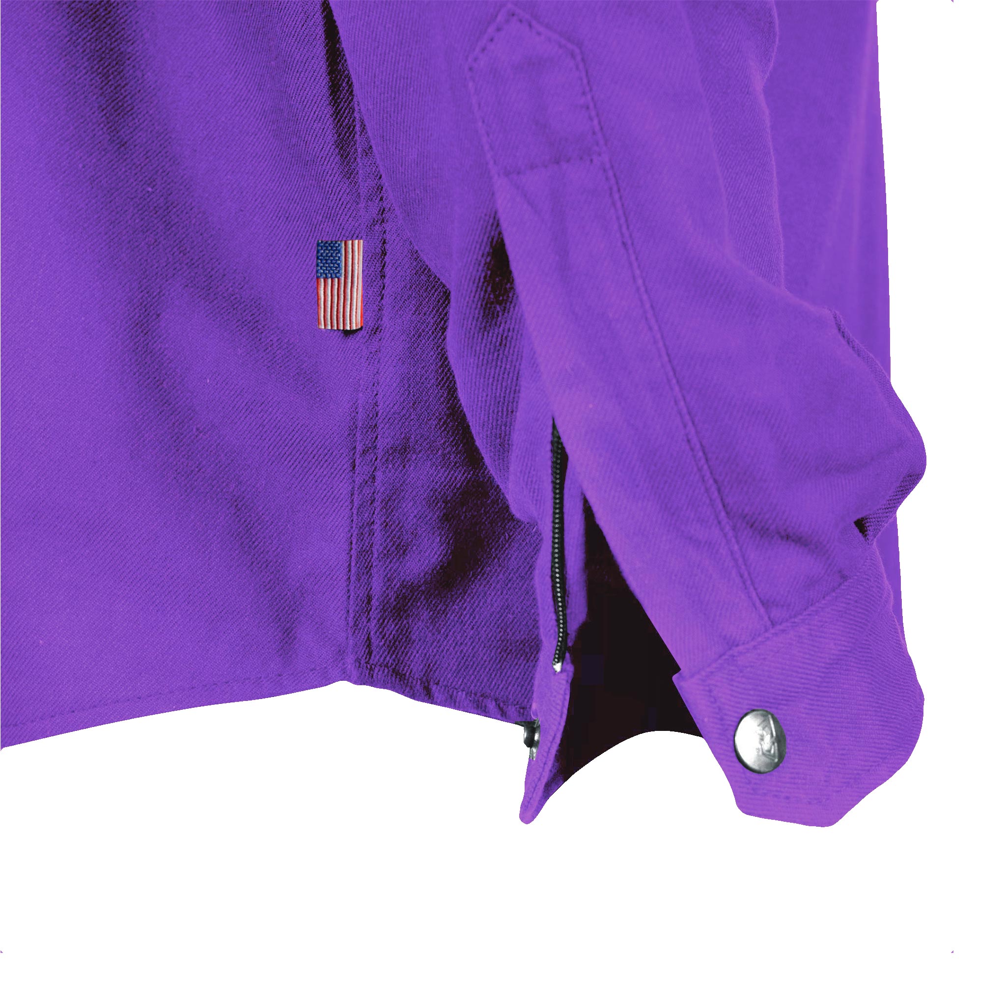 Protective Flannel Shirt - Purple Solid with Pads