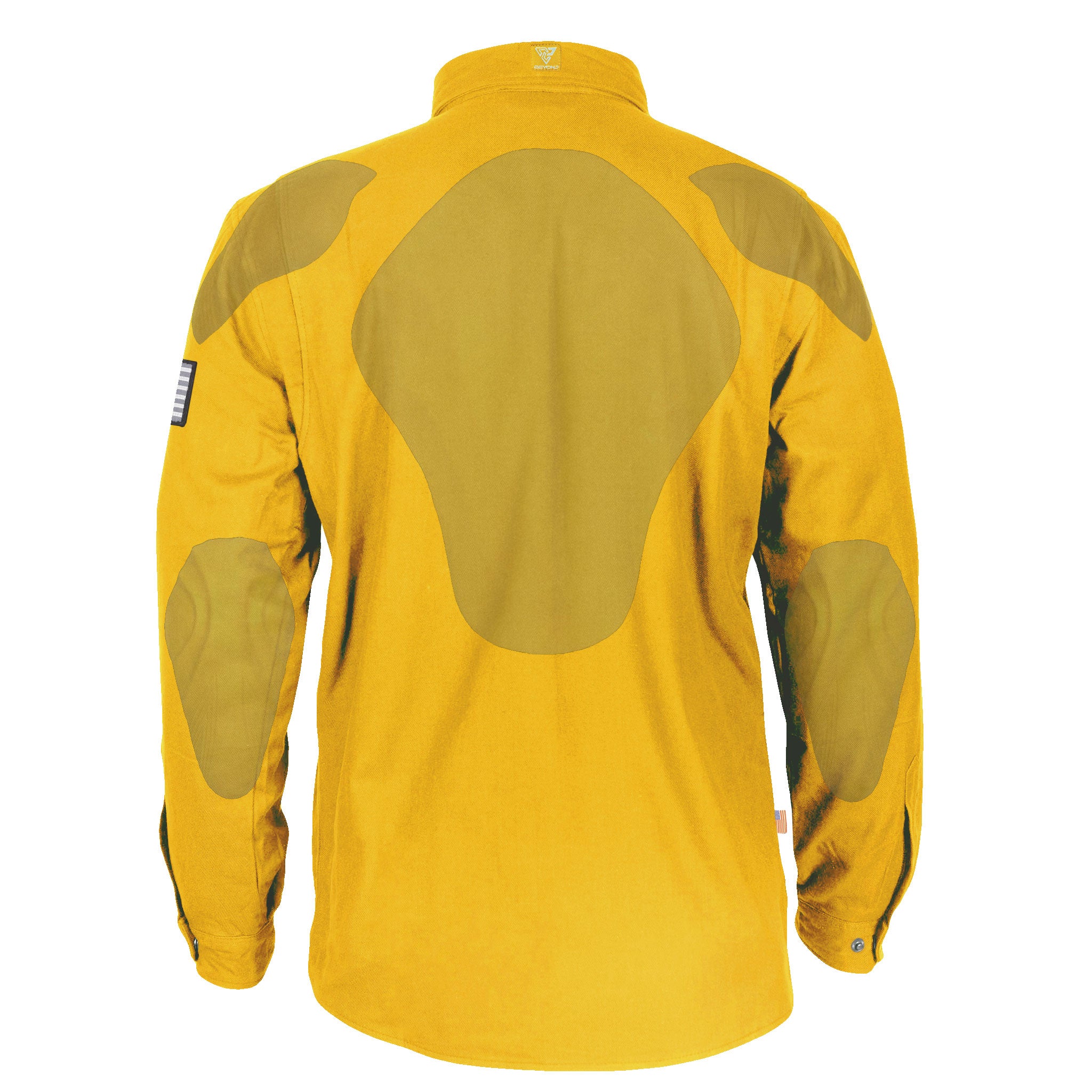 Protective Flannel Shirt - Yellow Solid with Pads