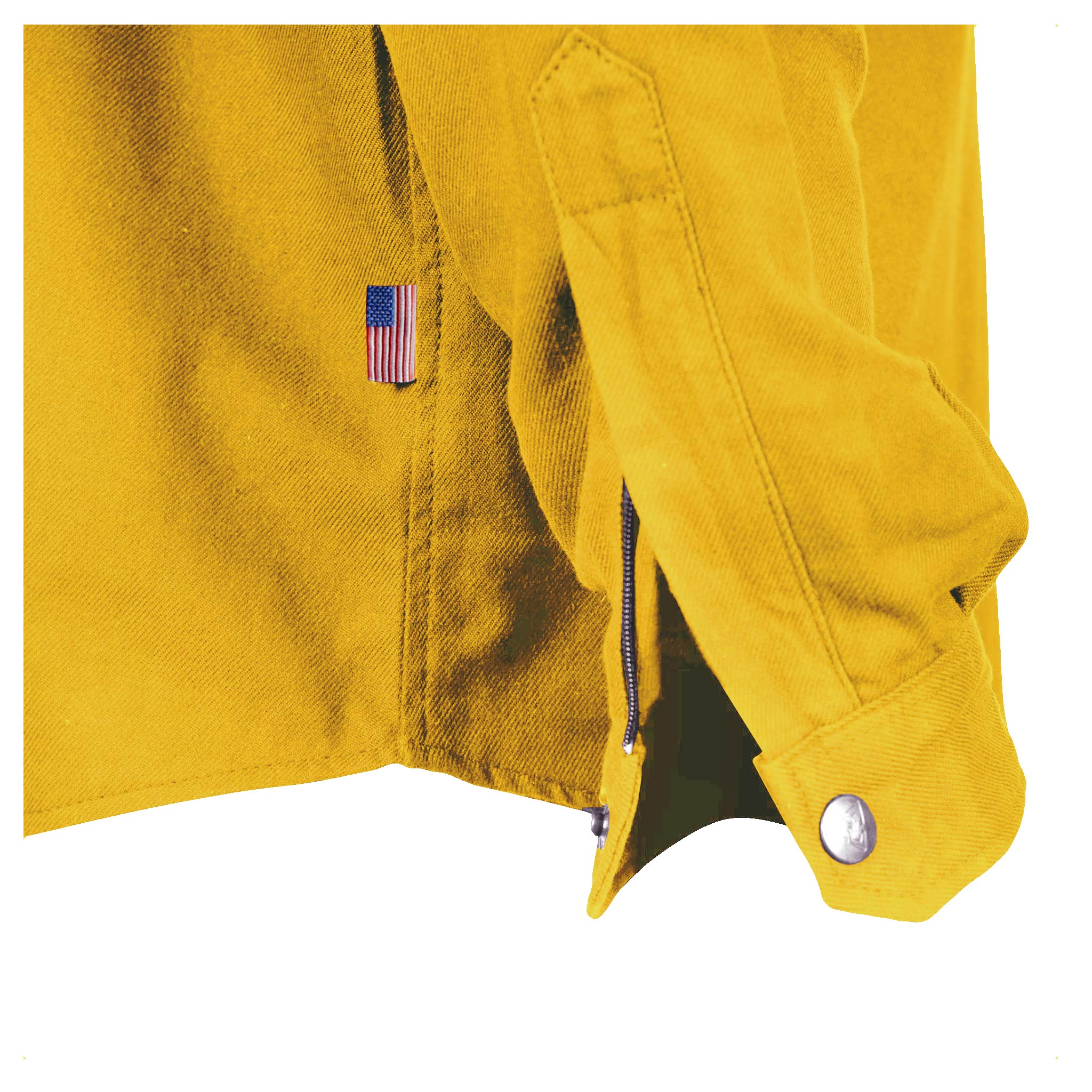 Protective Flannel Shirt - Yellow Solid with Pads