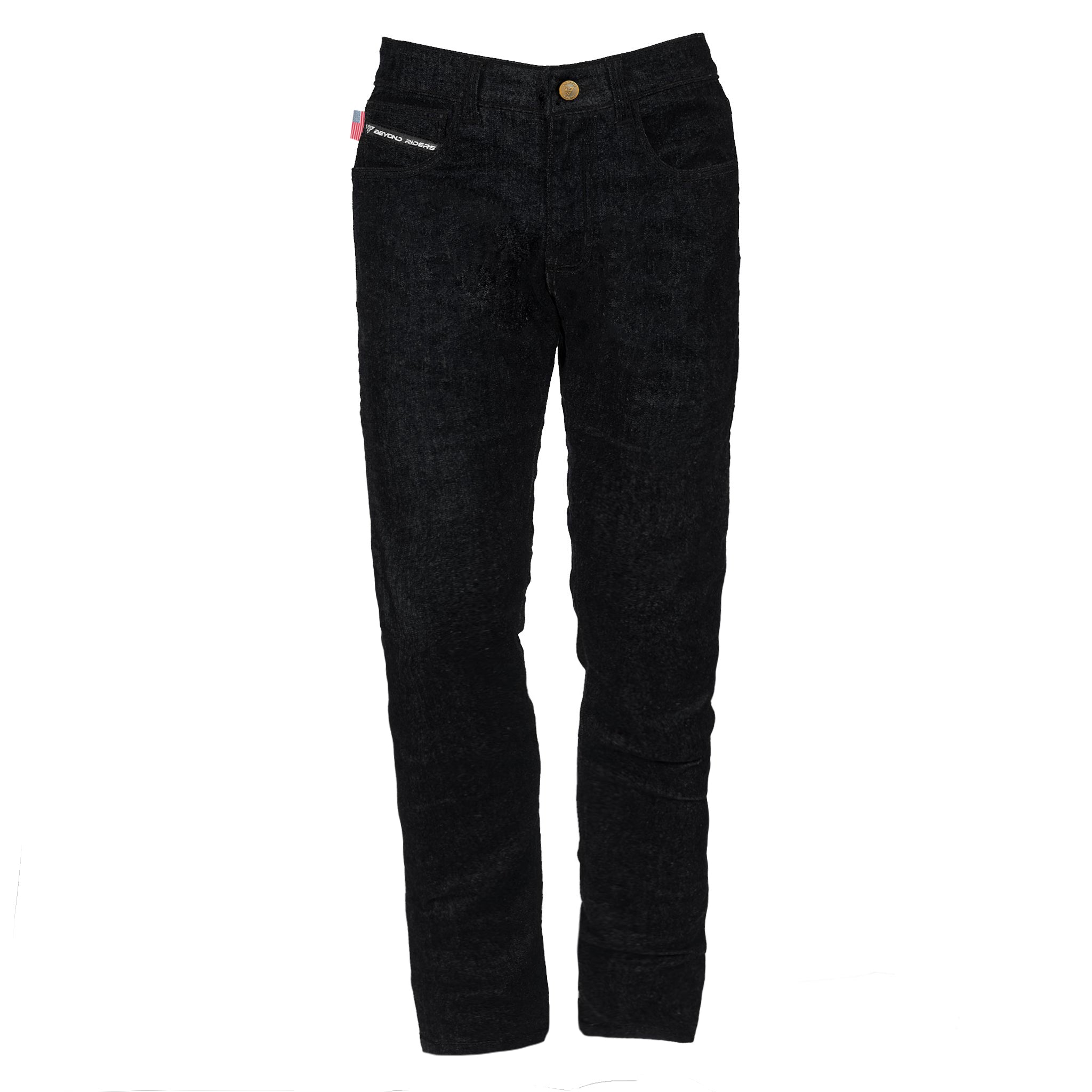 Relaxed Fit Protective Jeans - Black with Pads