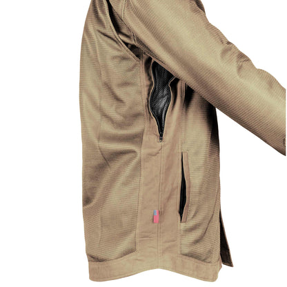 Protective Summer Mesh Shirt - Camel Solid with Pads [Fast Shipping for USA]