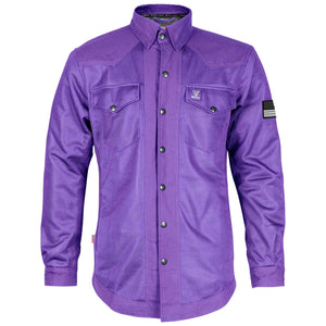 Protective Summer Mesh Shirt - Purple Solid with Pads