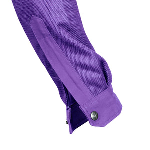 Protective Summer Mesh Shirt - Purple Solid with Pads