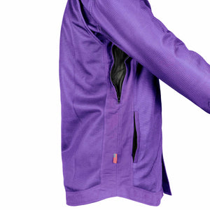 Protective Summer Mesh Shirt - Purple Solid with Pads