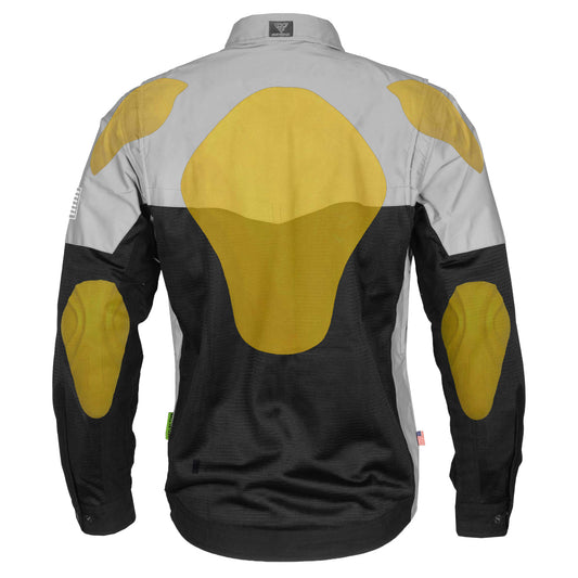 Summer Mesh Reflective Shirt "Alloy Eclipse" - Black and Silver with Pads