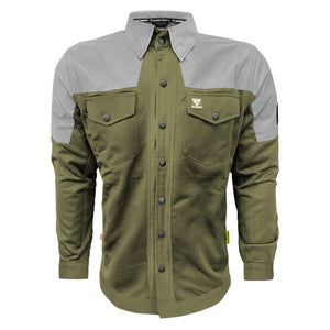 Summer Mesh Reflective Shirt Army Green Eclipse - with Pads