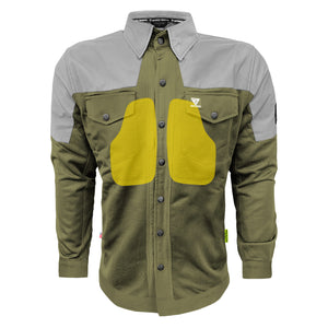 Summer Mesh Reflective Shirt Army Green Eclipse - with Pads