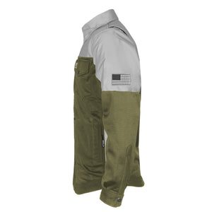 Summer Mesh Reflective Shirt Army Green Eclipse - with Pads