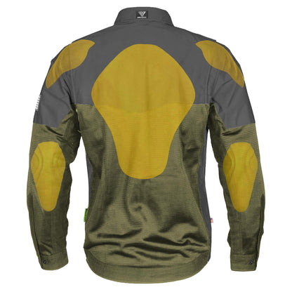 Summer Mesh Reflective Shirt Army Green Nebula - with Pads