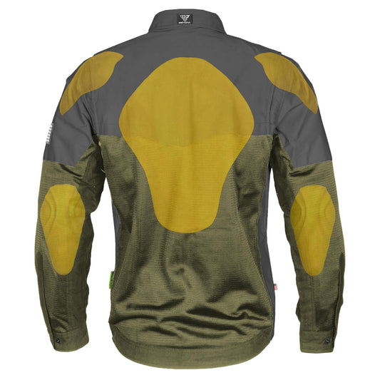 Summer Mesh Reflective Shirt Army Green Nebula - with Pads