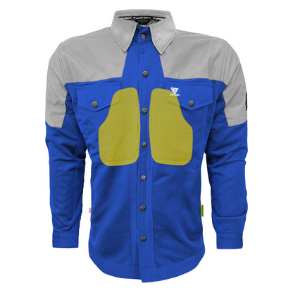 Summer Mesh Reflective Shirt Blue Eclipse - with Pads