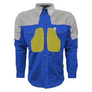 Summer Mesh Reflective Shirt Blue Eclipse - with Pads