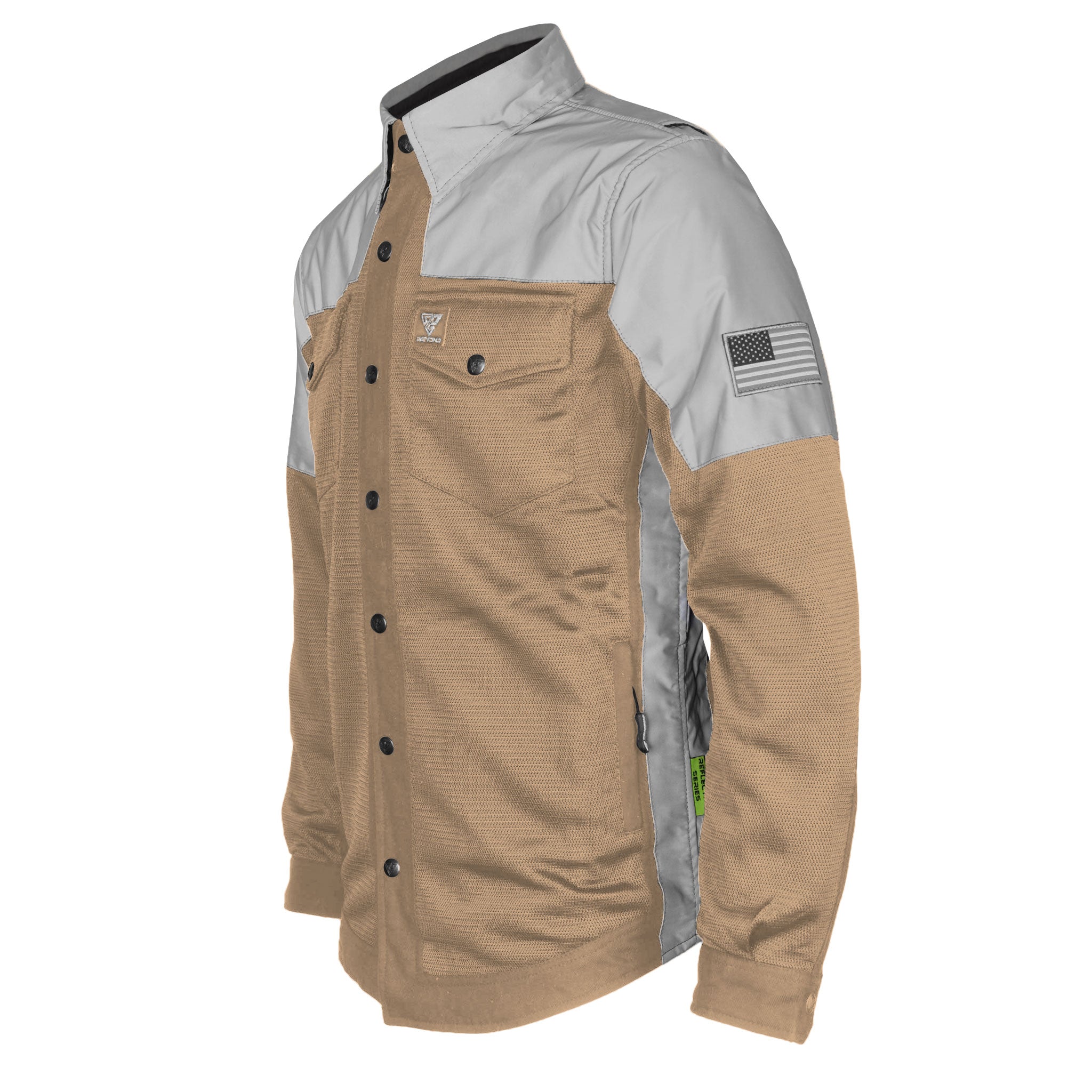 Summer Mesh Reflective Shirt Camel Eclipse - with Pads