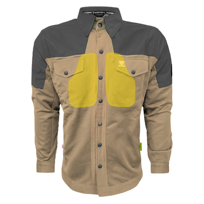 Summer Mesh Reflective Shirt Camel Nebula - with Pads