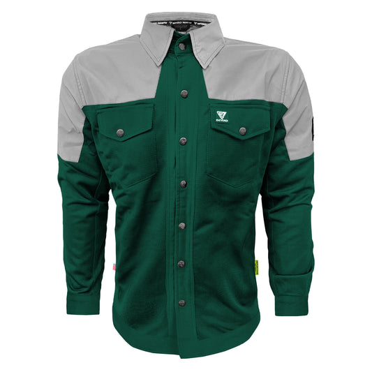 Summer Mesh Reflective Shirt Dark Green Eclipse - with Pads