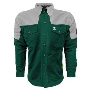 Summer Mesh Reflective Shirt Dark Green Eclipse - with Pads