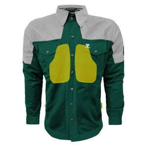 Summer Mesh Reflective Shirt Dark Green Eclipse - with Pads