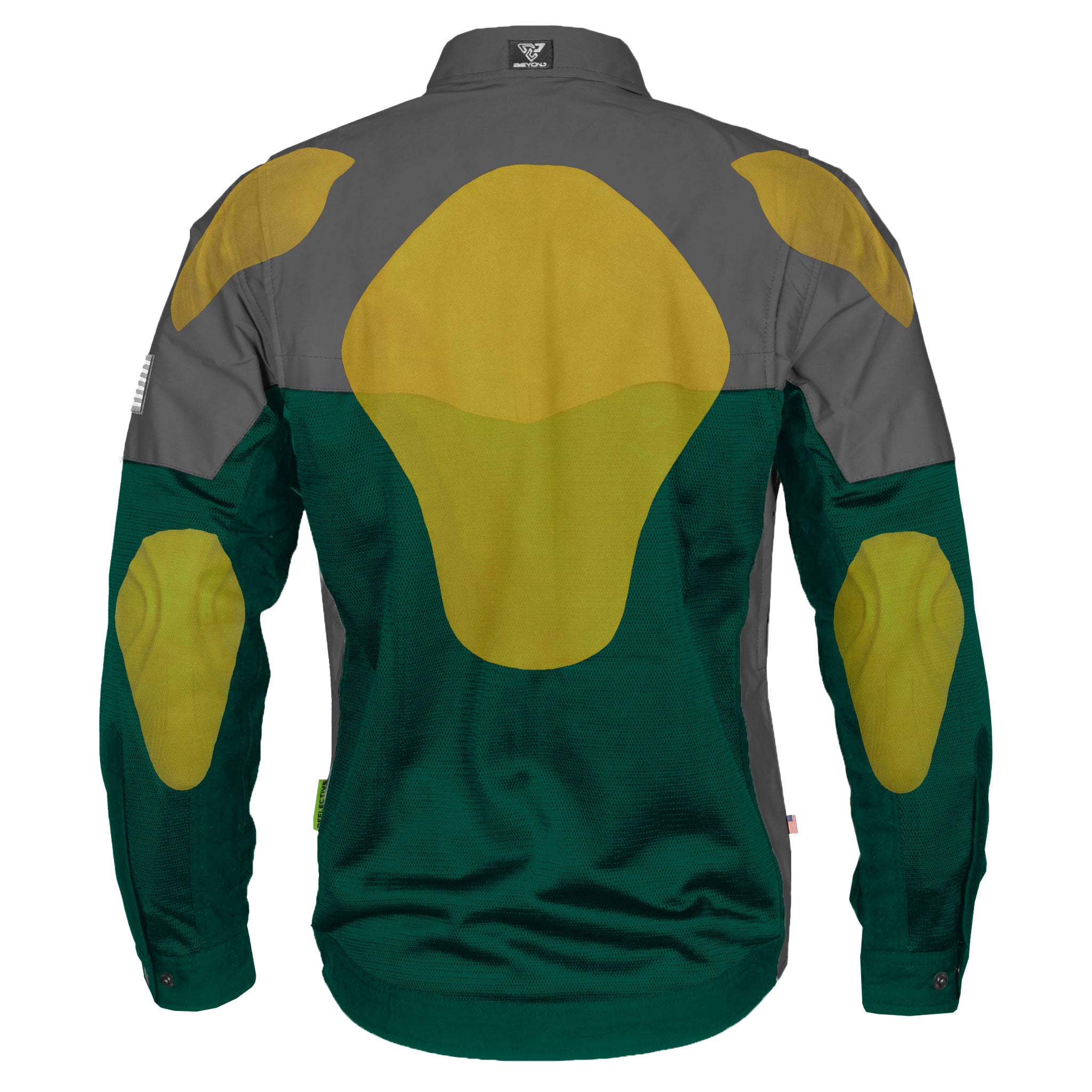 Summer Mesh Reflective Shirt Dark Green Nebula - with Pads