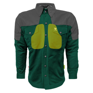 Summer Mesh Reflective Shirt Dark Green Nebula - with Pads