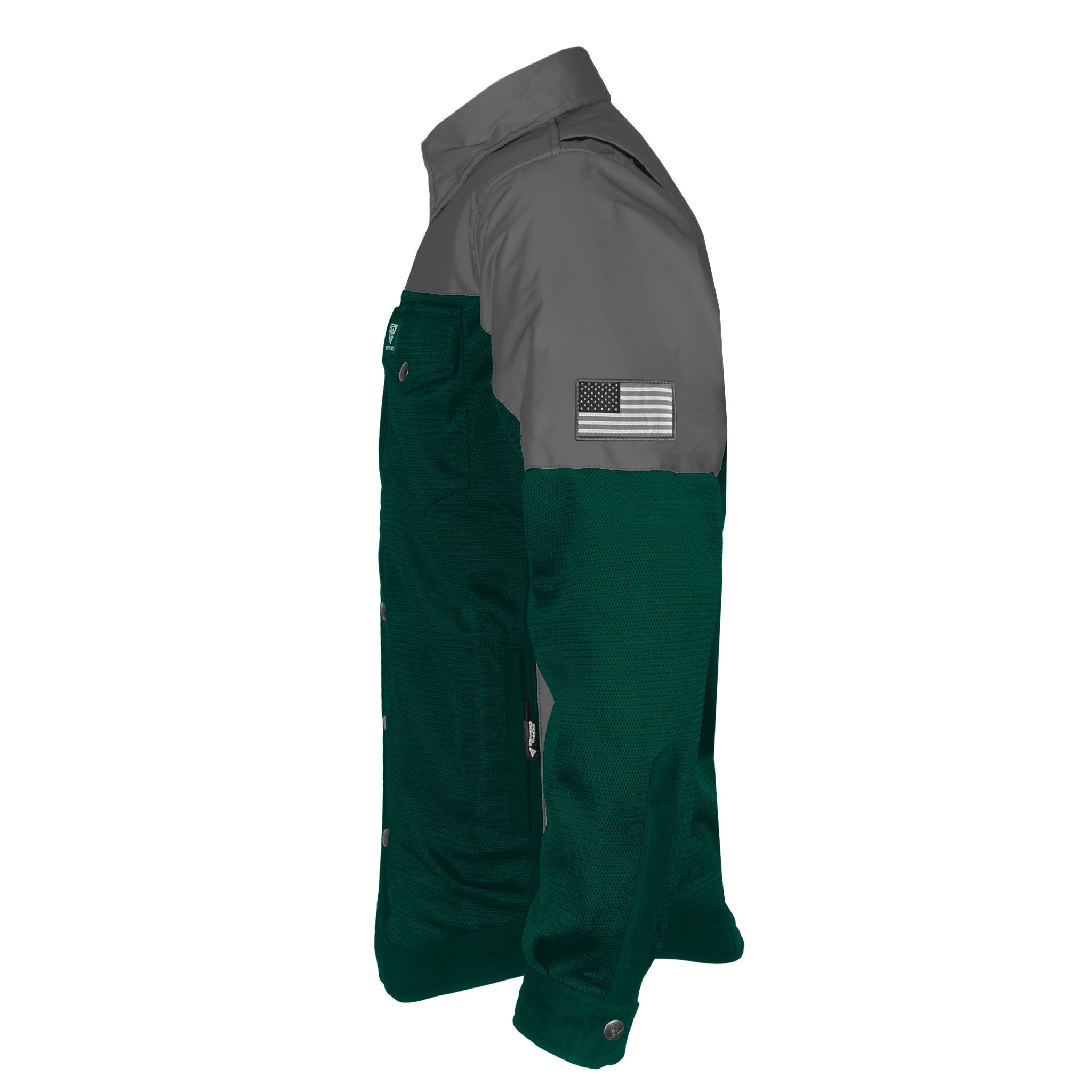 Summer Mesh Reflective Shirt Dark Green Nebula - with Pads
