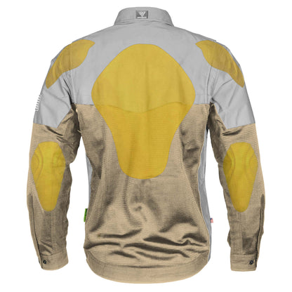 Summer Mesh Reflective Shirt Khaki Eclipse - with Pads