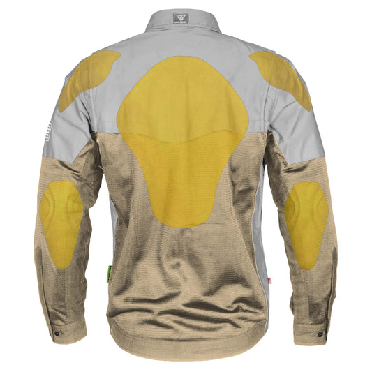 Summer Mesh Reflective Shirt Khaki Eclipse - with Pads