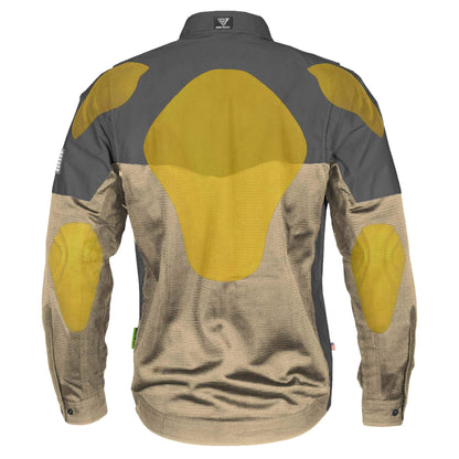 Summer Mesh Reflective Shirt Khaki Nebula - with Pads