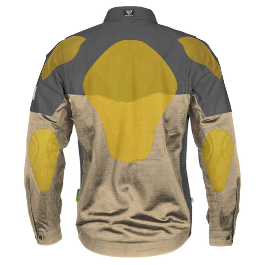 Summer Mesh Reflective Shirt Khaki Nebula - with Pads